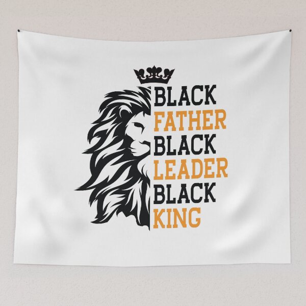 Item preview, Black Father Black Leader Black King Happy Fathers Day Dad Lion designed and sold by clothesy7.