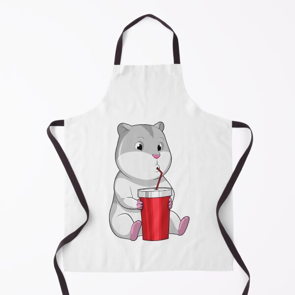 Item preview, Hamster with Mug & Drinking straw designed and sold by Snabdesign84.