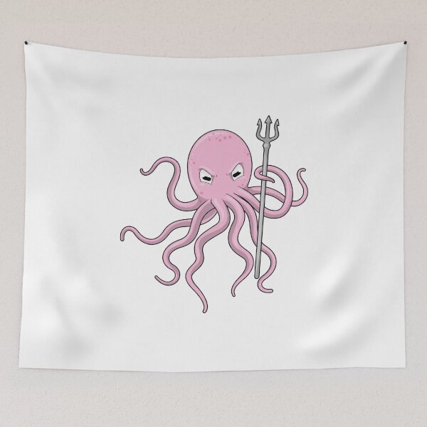 Item preview, Octopus as Wizard with Trident designed and sold by Snabdesign84.