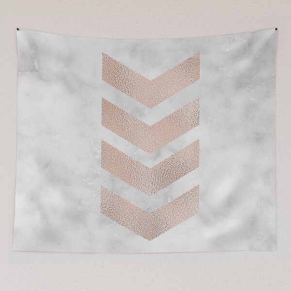 Item preview, Rose gold chevrons on marble designed and sold by marbleco.