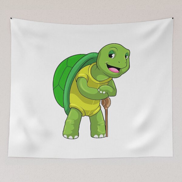 Item preview, Turtle as Pensioner with Walking stick designed and sold by Snabdesign84.