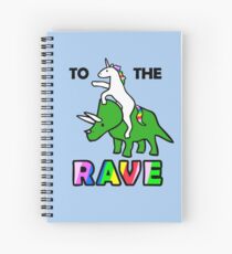 Cuaderno de espiral Para el delirio (Unicornio montando Triceratops)