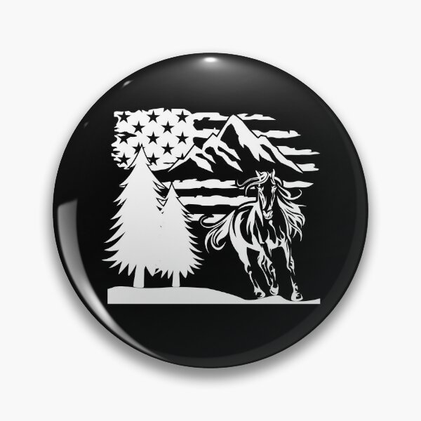 Item preview, American flag behind horse designed and sold by pnkpopcorn.