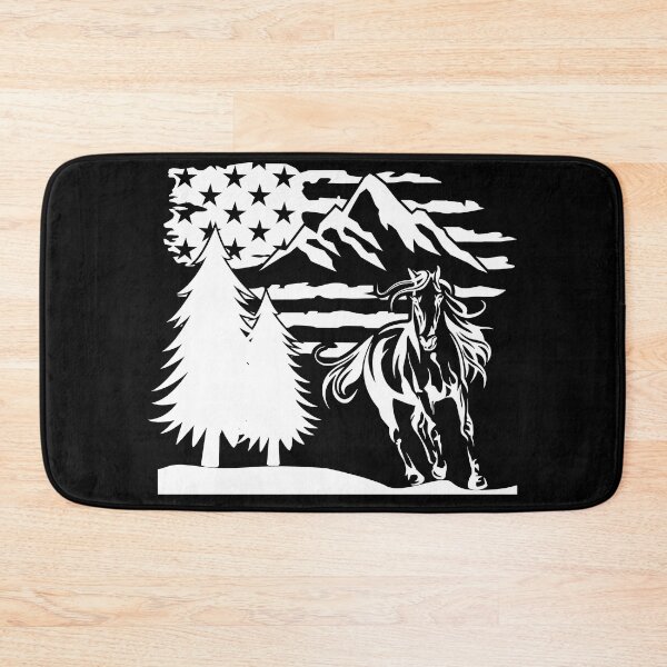 Item preview, American flag behind horse designed and sold by pnkpopcorn.