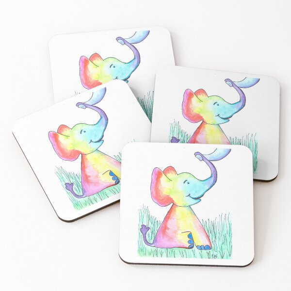 Item preview, Rainbow Baby Elephant designed and sold by ThespisMedia.