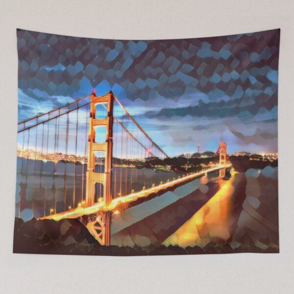 Item preview, Bridge shining in the sunset designed and sold by MerWishes.