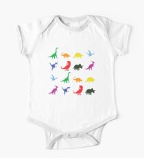 Fun Dinosaur Pattern One Piece - Short Sleeve