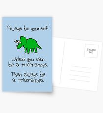 Sei immer du selbst, es sei denn, du kannst ein Triceratops sein Postkarten