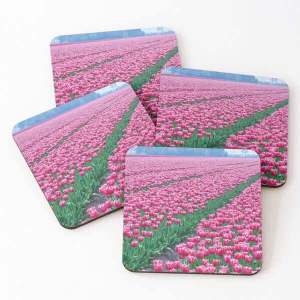 Item preview,  Blooming Pink Tulips, Flower Meadow  designed and sold by newburyboutique.