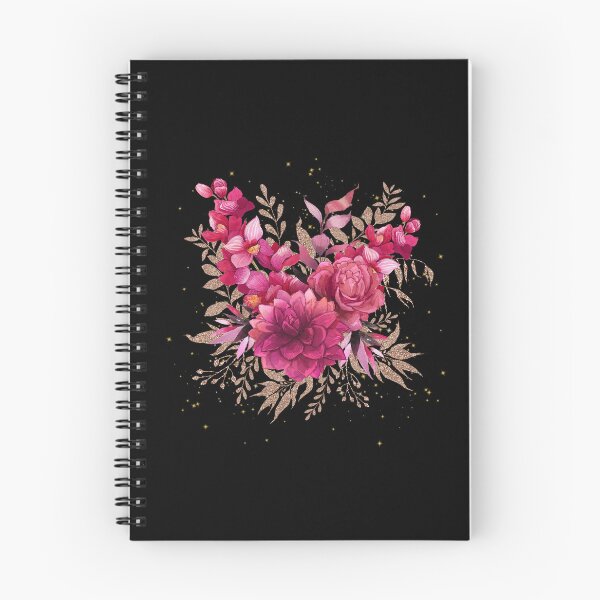 Item preview, Pink Flower Gold Sparkles Art - Garden Design designed and sold by CreativNode.