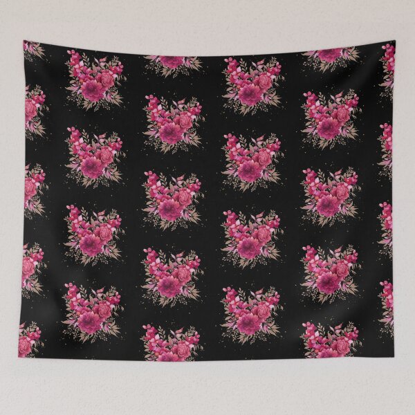 Item preview, Pink Flower Gold Sparkles Art - Garden Design designed and sold by CreativNode.