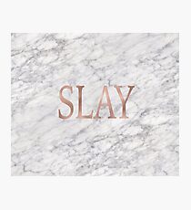 Slay rose gold marble Photographic Print