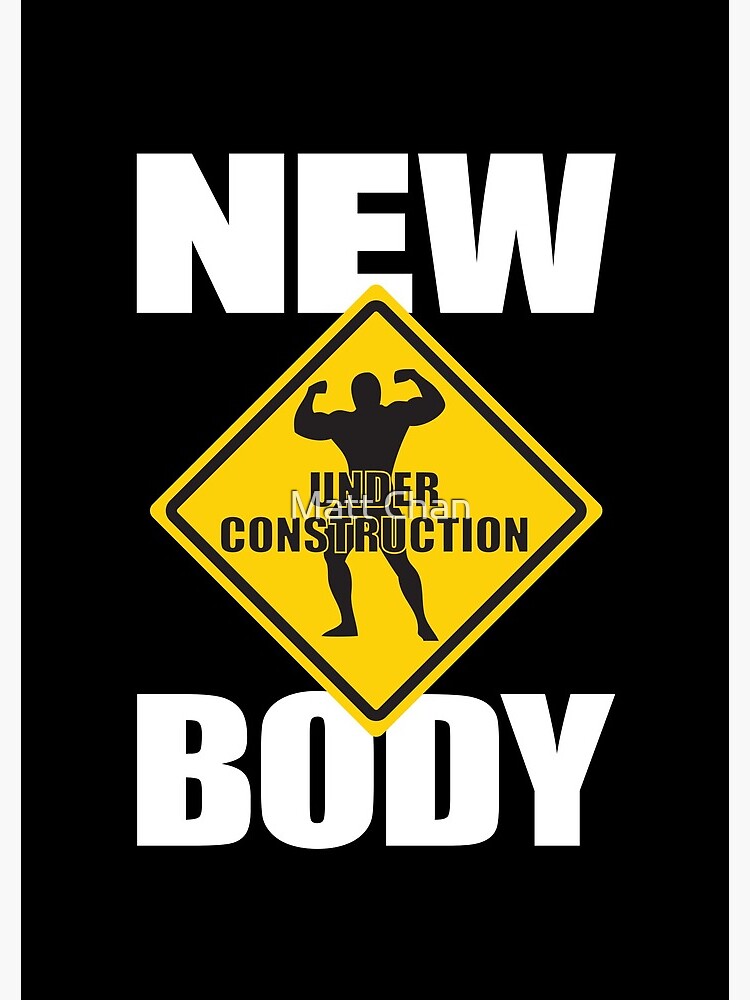 "New Body Under Construction" Spiral Notebook by mchanfitness Redbubble