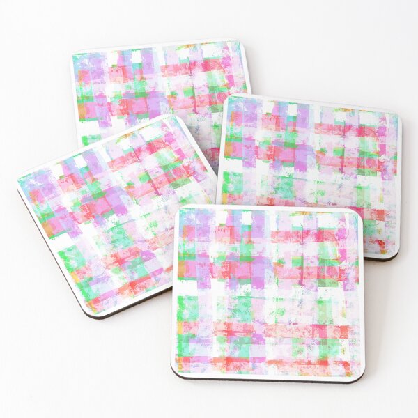 Item preview, Spring Boho Distressed Pink Purple and Green Stripes designed and sold by rhombusOnion.