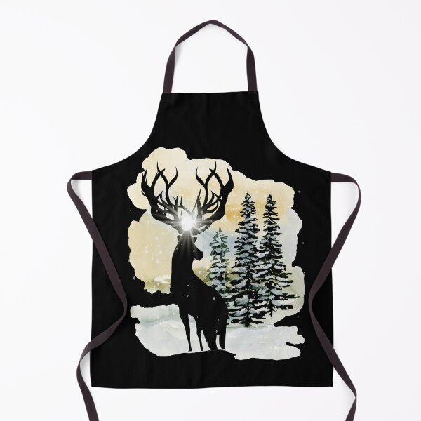 Item preview, Black Stag in Snowy Forest designed and sold by creatinginlove.