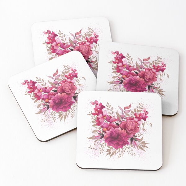Item preview, Pink Flower Pink Sparkles Art - Garden Design designed and sold by CreativNode.