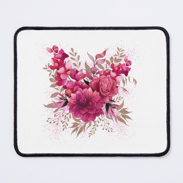 Item preview, Pink Flower Pink Sparkles Art - Garden Design designed and sold by CreativNode.