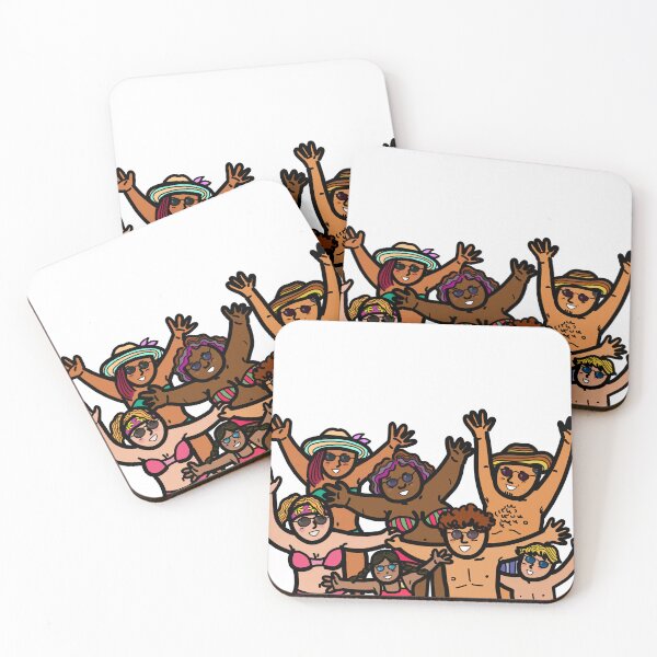 Item preview, Group of diversity multi-ethnic people on beach summer vacation designed and sold by Nalidsa Sukprasert.