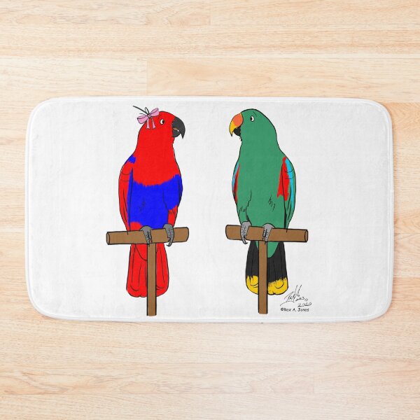 Item preview, Crazy Bird Person with Ecluctus Parrots designed and sold by Laughing Parrot Studio.
