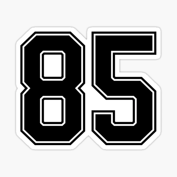 Black Number 85 lucky sports jersey eighty five