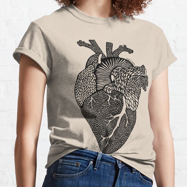 Heart - Black Print Classic T-Shirt