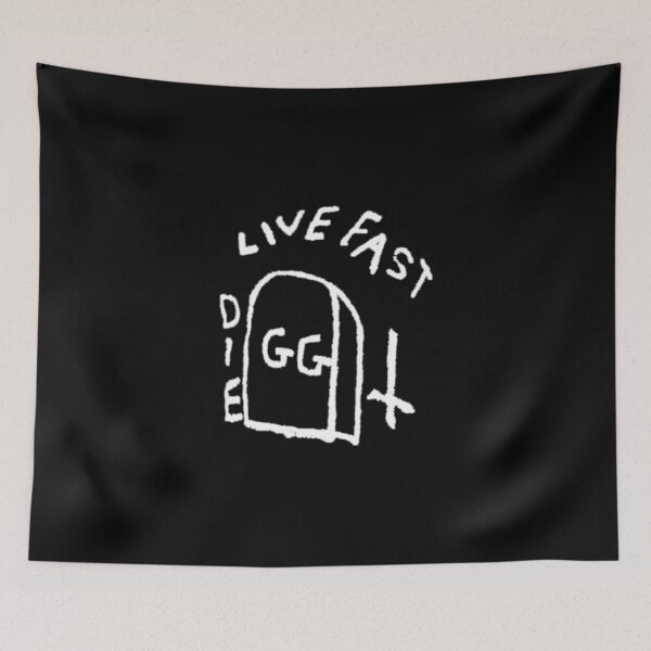 Item preview, Gg Allin Live Fast Die Tattoo White designed and sold by mileslivin.