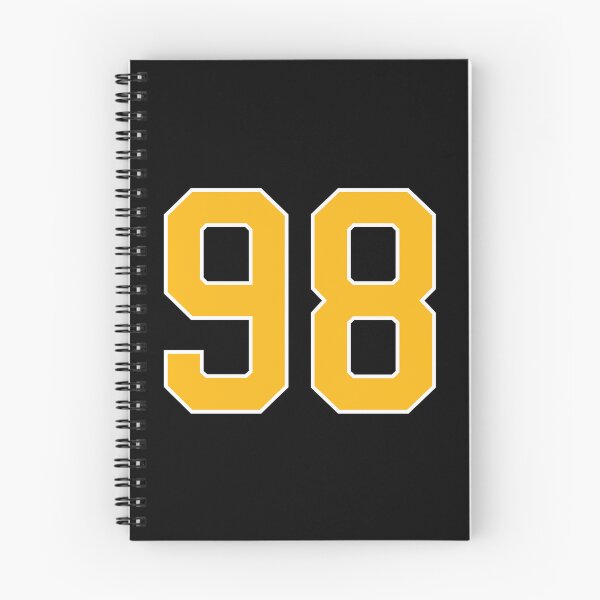 Aperçu de l'œuvre Maillot de sport porte-bonheur numéro 98 jaune quatre-vingt-dix-huit créée et vendue par HeavyStyle.