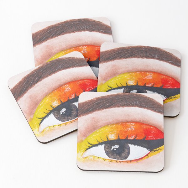 Item preview, Gorgeous eye makeup look in watercolour designed and sold by Chantellearts.
