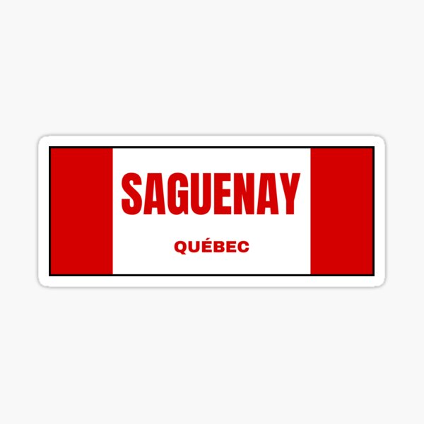 Quebec City in Canadian Flag Colors Sticker for Sale by aybe7elf