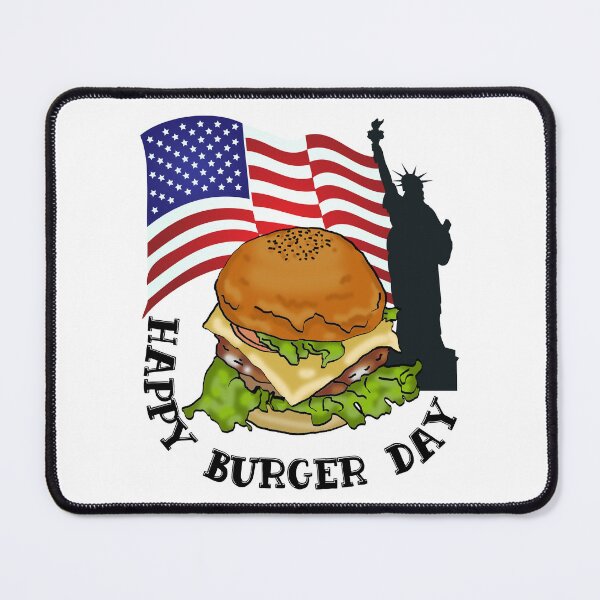 Item preview, Happy burger day designed and sold by Lolly's Lane Shoppe.