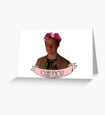 Logan Echolls flower crown Greeting Card