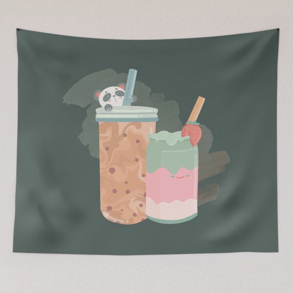Item preview, Korean Bubble Milk Tea, Matcha Latte designed and sold by Keffy.