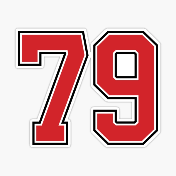 Sports Number 77, red black color lucky sport seventy seven Sticker for  Sale by ArtIsParty