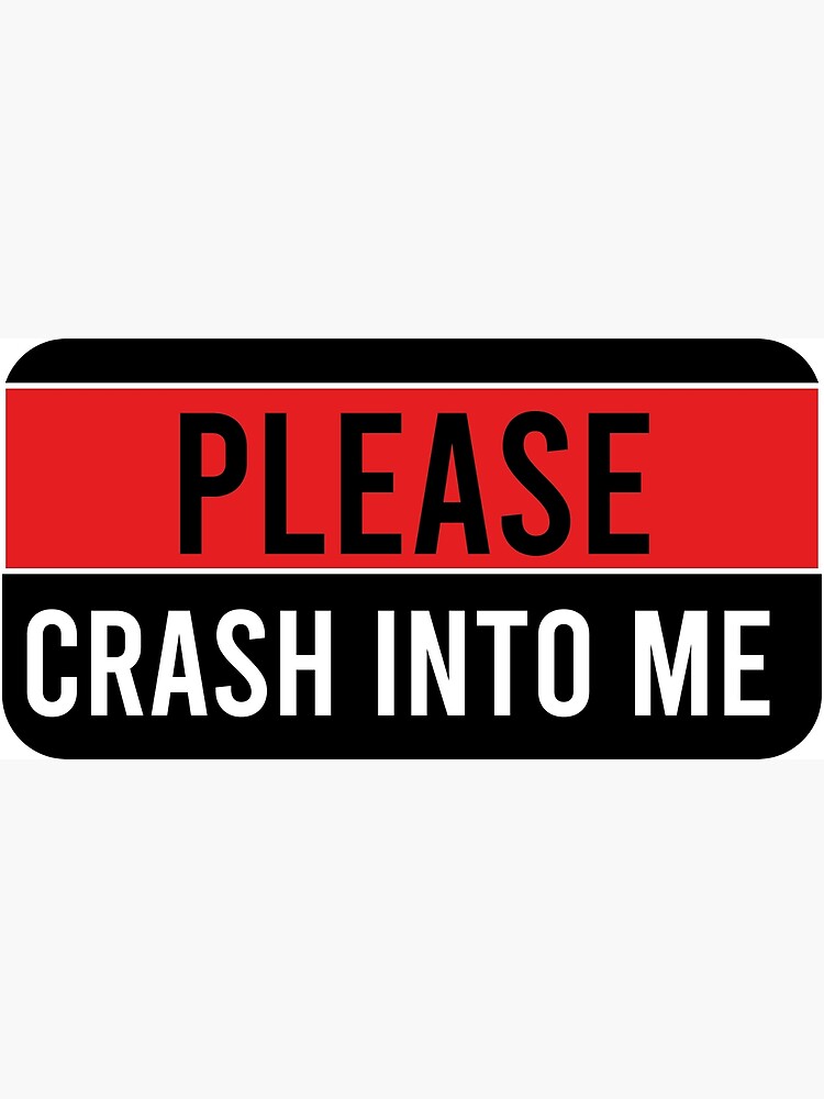 "Please Crash into Me" Poster for Sale by prettyos Redbubble