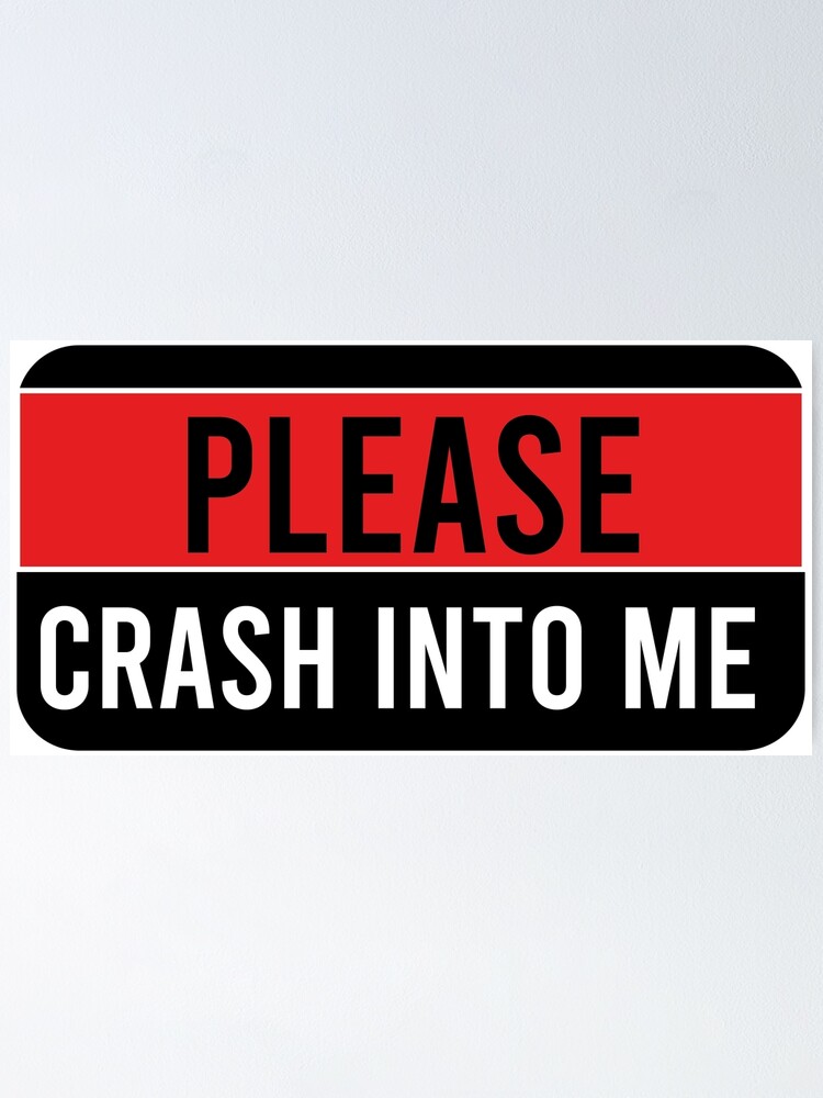 "Please Crash into Me" Poster for Sale by prettyos Redbubble