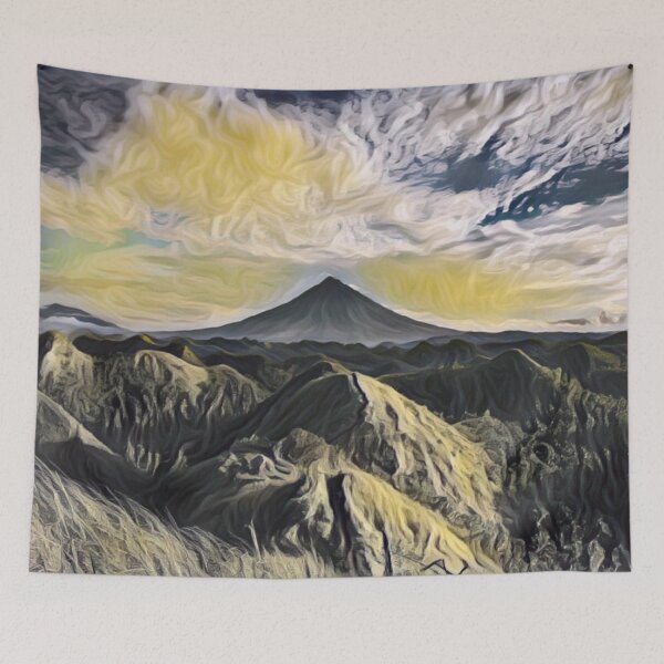 Item preview, Mountain view with paint effects. designed and sold by MerWishes.