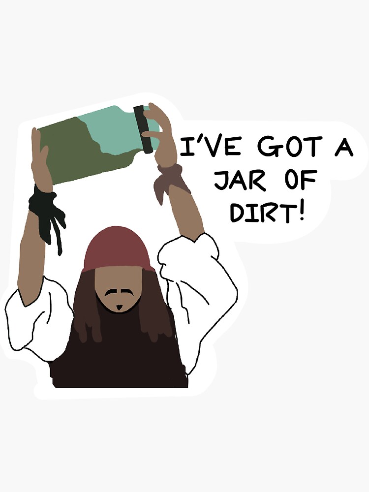 "Johnny Depp “I’ve got a jar of dirt”" Sticker for Sale by MyasArt