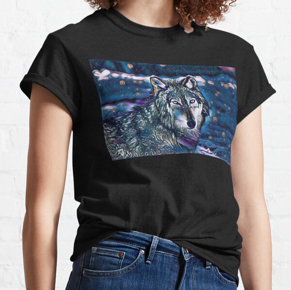 Galaxy Wolf Abstract painting Classic T-Shirt