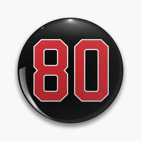 Item preview, Sports Number 80, red black color lucky sport eighty designed and sold by ArtIsParty.