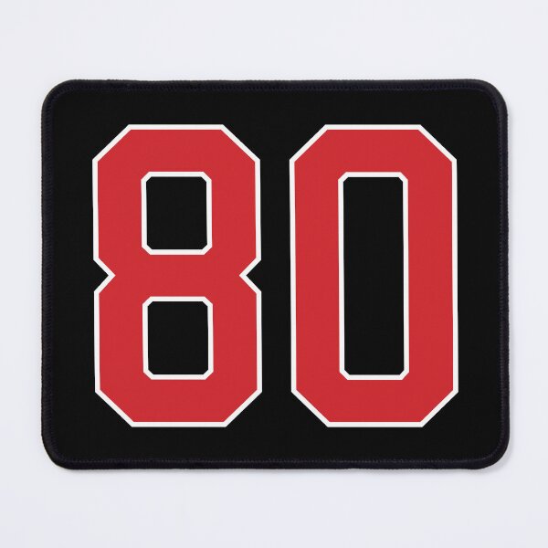 Item preview, Sports Number 80, red black color lucky sport eighty designed and sold by ArtIsParty.