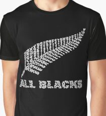 The Rugby Team "All Blacks" of New Zealand Graphic T-Shirt