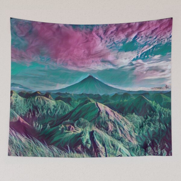 Item preview, Mountain view with paint effects. designed and sold by MerWishes.