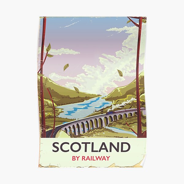 TU13 Vintage Scotland SMT Railway Travel Poster Re-Print A4 