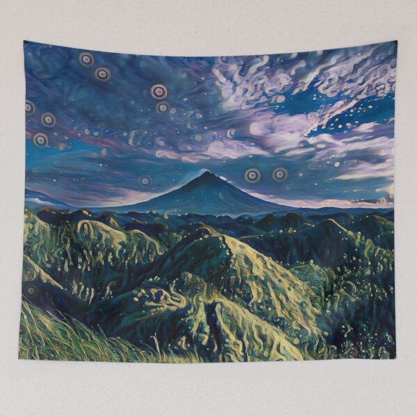 Item preview, Mountain view with paint effects. designed and sold by MerWishes.