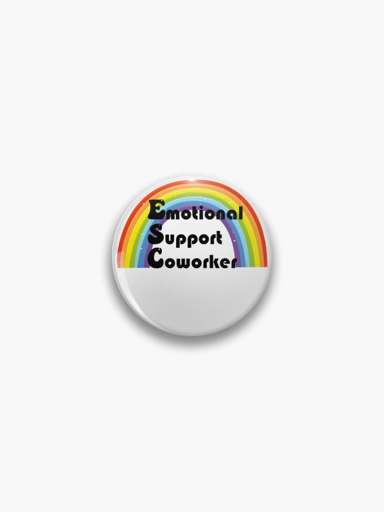 Emotional Support Coworker Butterfly Pin | Redbubble