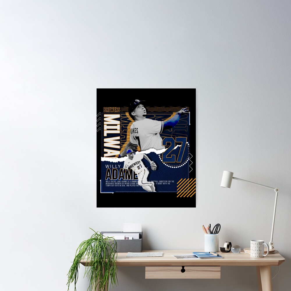 Willy Adames Baseball Paper Poster Brewers 2