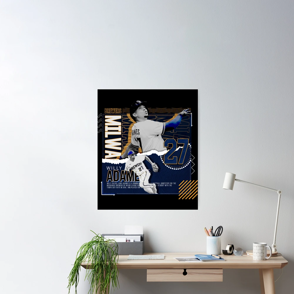 Rinkha Willy Adames Baseball Paper Poster Brewers 5 T-Shirt