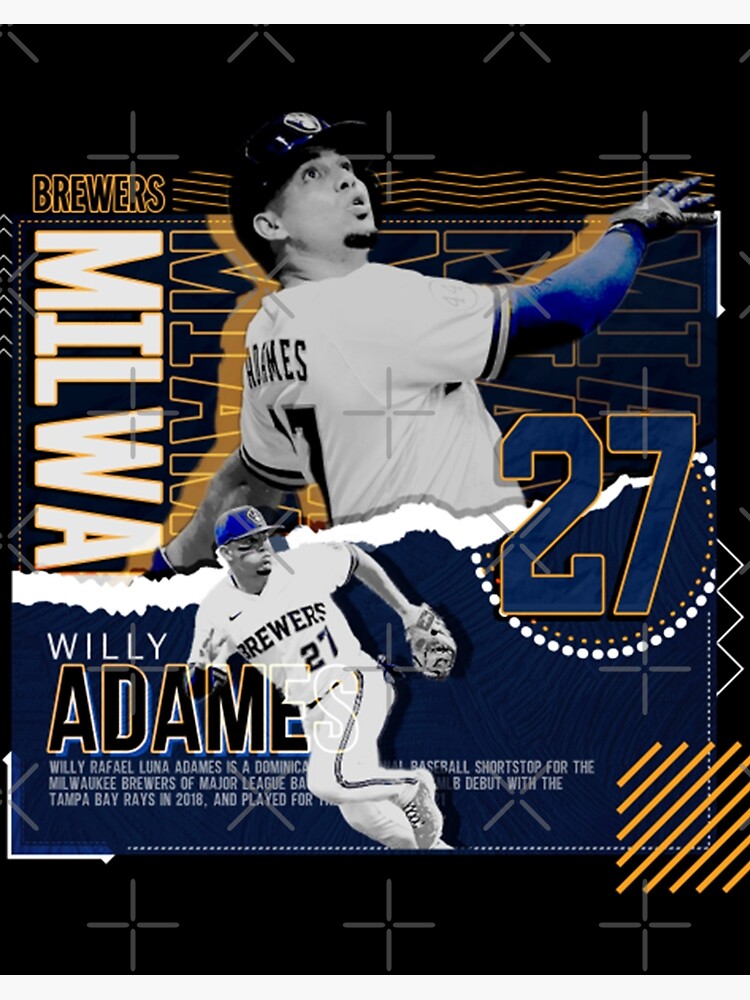 Willy Adames baseball Paper Poster Brewers 4 - Willy Adames - Sticker