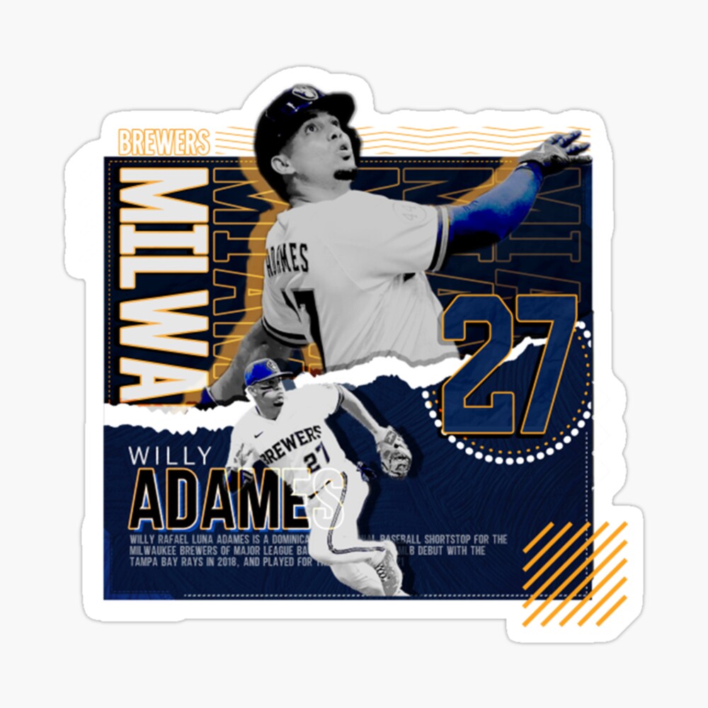 Willy Adames Baseball Edit Tapestries Brewers - Willy Adames - Posters and  Art Prints