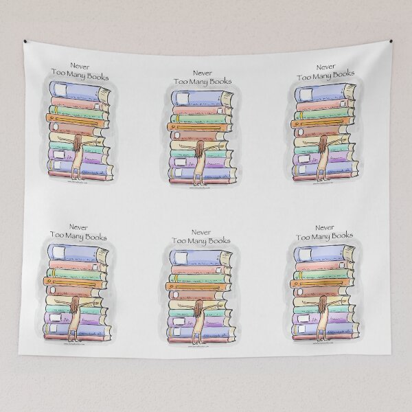 Item preview, Never Too Many Books designed and sold by Leenasart.